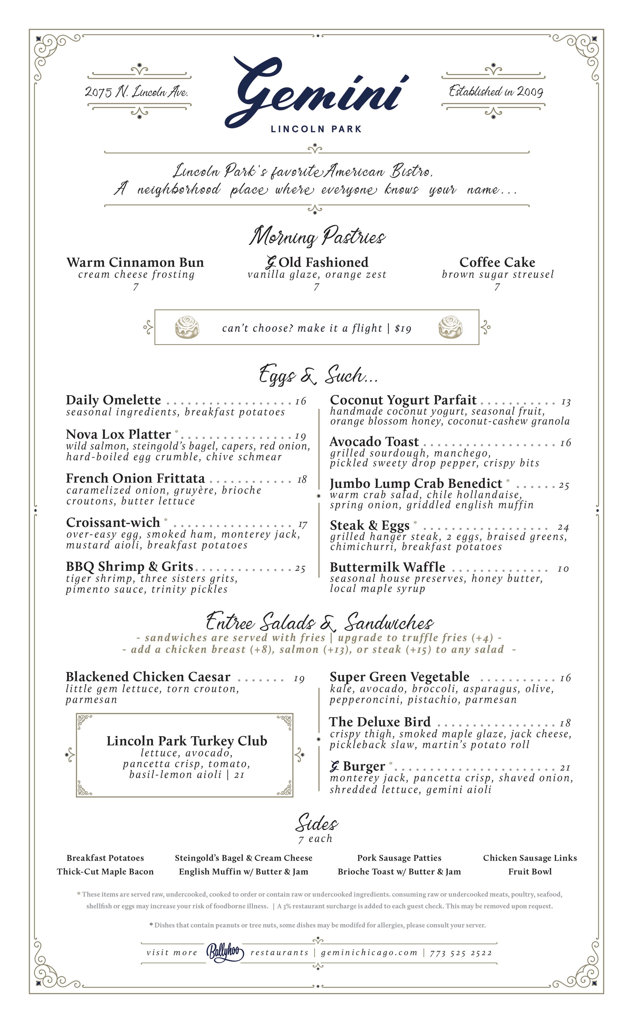 Brunch Menu